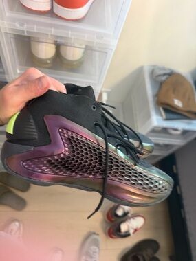 adidas Men’s Iridescent Black Purple Green Sneakers